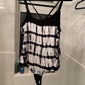 Black and white jumpsuit